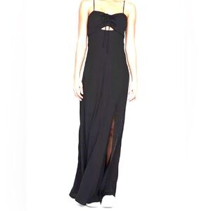 🆕 Express cut out slit front  maxi dress in black size 4